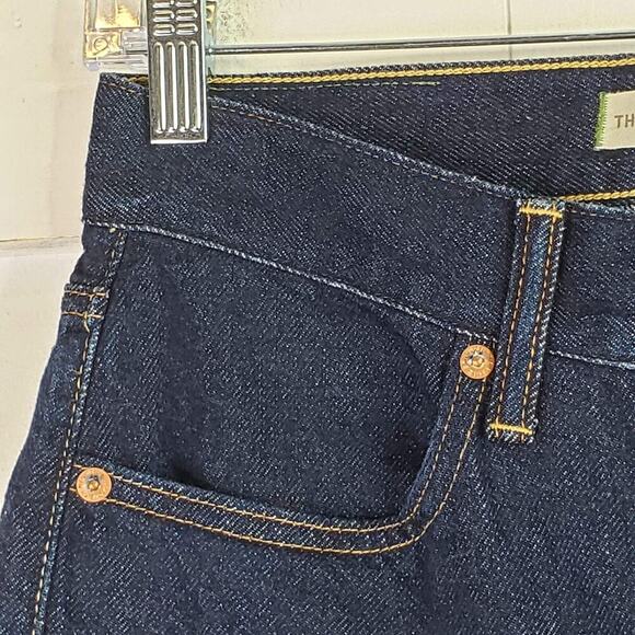 American Eagle AE 77 Crop Flare Jeans Dark Wash Mid Rise Y2K Boho Festival Sz 26 - Picture 7 of 11